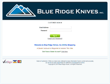Tablet Screenshot of online.blueridgeknives.com